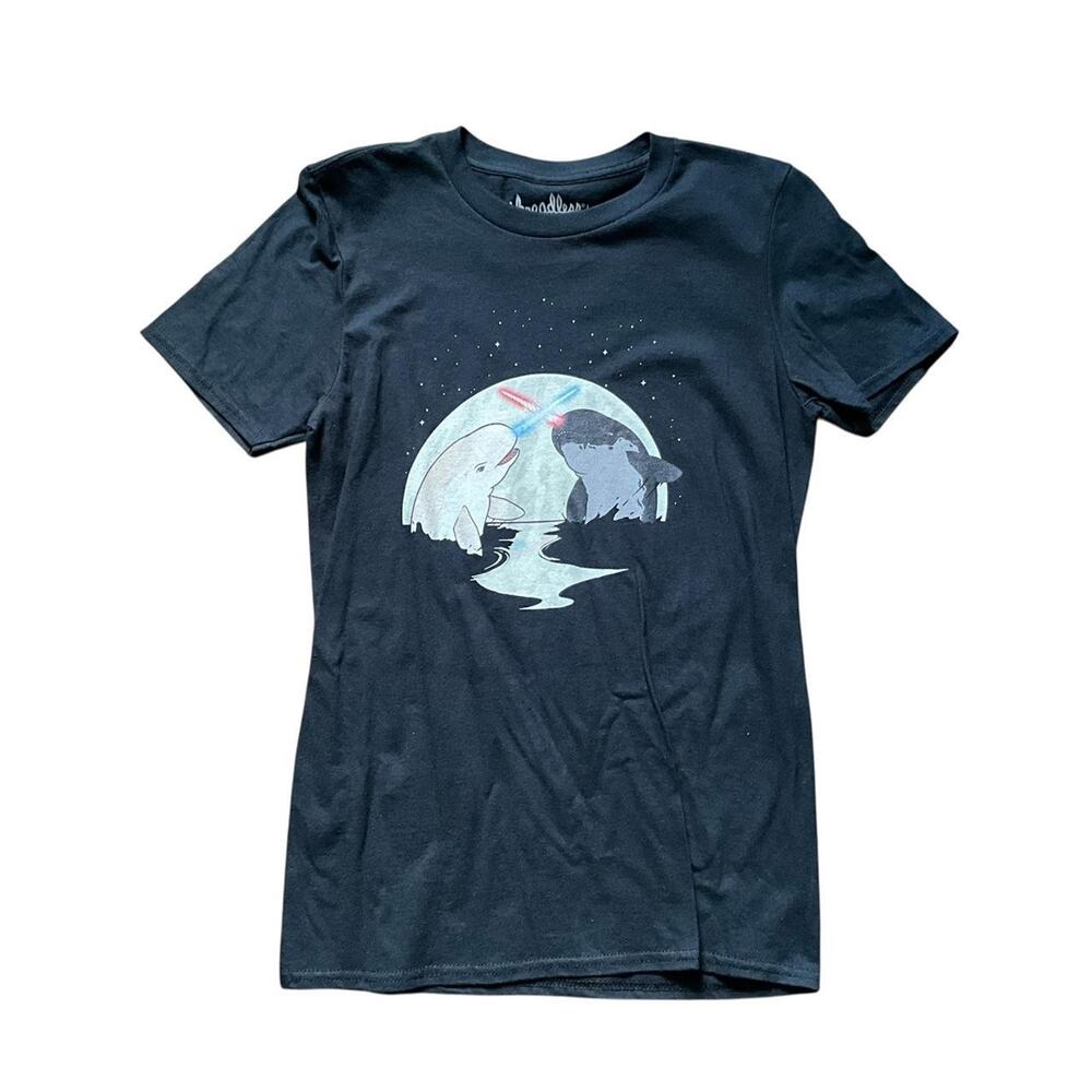 Threadless Narwhal Fight Graphic Tee: Modern